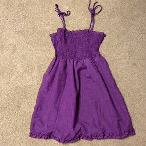 Purple Smocked Dress